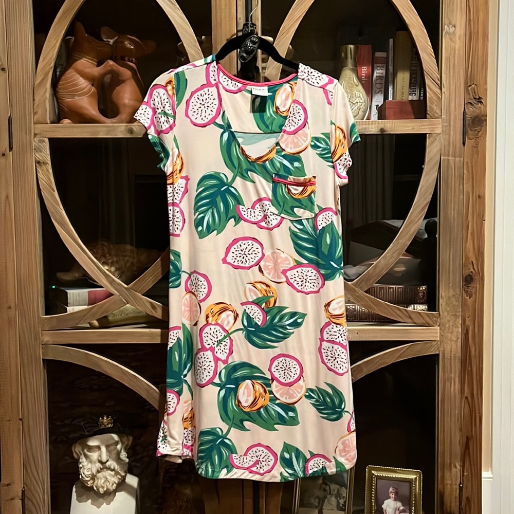 SOMA cool nights short sleeve sleep shirt XS X-Small